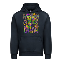 Navy Mardi Gras diva Urban Hoodie - BundleAndBundleShop