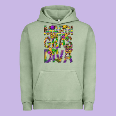 Mardi Gras Diva Urban Hoodie Designed By Bundleandbundleshop