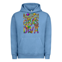 Pigment Pebble Blue Mardi Gras diva Urban Hoodie - BundleAndBundleShop