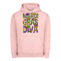 Pigment Salmon Mardi Gras diva Urban Hoodie - BundleAndBundleShop