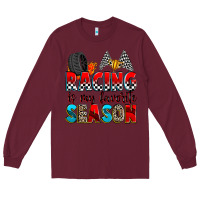 Burgundy racing is my favorite season Long Sleeve Tee - Zillion Design Studio