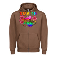 Chestnut lgbtq kiss me Zipper Hoodie - HRA Design Shop