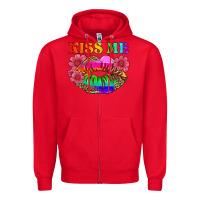 Red lgbtq kiss me Zipper Hoodie - HRA Design Shop