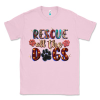 Bubblegum Pink rescue all the dogs Classic Tee - Zillion Design Studio