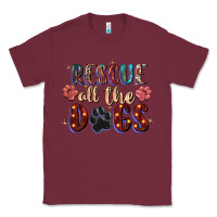 Burgundy rescue all the dogs Classic Tee - Zillion Design Studio