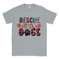 Heather Grey rescue all the dogs Classic Tee - Zillion Design Studio