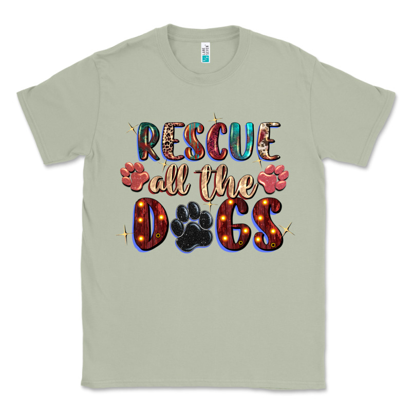 Rescue All The Dogs Classic Tee by Zillion Design Studio | Teevron