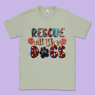 Rescue All The Dogs Classic Tee Designed By Zillion Design Studio