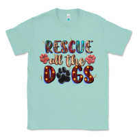 Seafoam rescue all the dogs Classic Tee - Zillion Design Studio