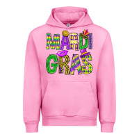 Fuchsia Pink Mardi Gras Carnaval Mask Urban Hoodie - BundleAndBundleShop