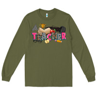 Army Green race teacher Long Sleeve Tee - Zillion Design Studio