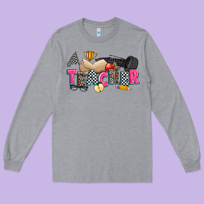 Race Teacher Long Sleeve Tee Designed By Zillion Design Studio