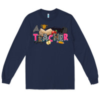 Navy race teacher Long Sleeve Tee - Zillion Design Studio