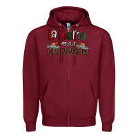 Burgundy la mama mas chingona Zipper Hoodie - CowhideDigitalArt