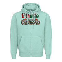 Seafoam la mama mas chingona Zipper Hoodie - CowhideDigitalArt