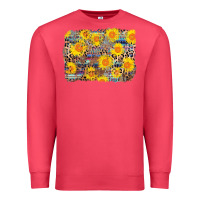 Cardinal aztec sunflower leopard background Premium Sweatshirt - AdoDesignShop