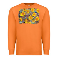 Carrot aztec sunflower leopard background Premium Sweatshirt - AdoDesignShop