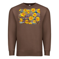 Chestnut aztec sunflower leopard background Premium Sweatshirt - AdoDesignShop