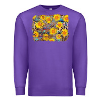 Purple aztec sunflower leopard background Premium Sweatshirt - AdoDesignShop