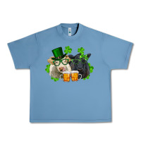 Pebble Blue St. Patrick's Day Charolais And Black Angus Cows Urban Heavy Tee - RanaPortraitStore