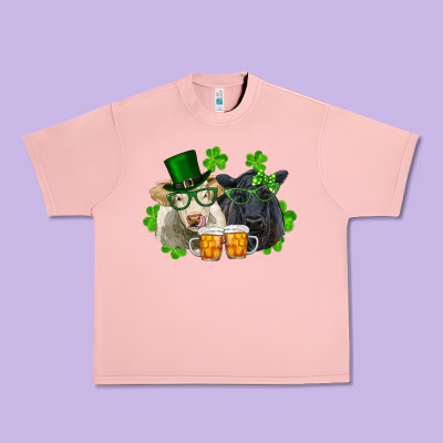 St. Patrick's Day Charolais And Black Angus Cows Urban Heavy Tee Designed By Ranaportraitstore