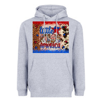Heather Grey little miss america Heavyweight Hoodie - Artiststas