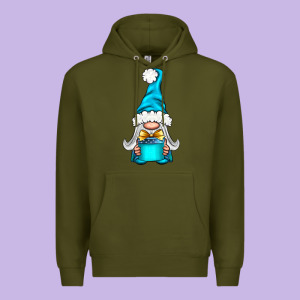 Winter Gnome With Gift Premium Hoodie Designed By Nancycooperartshop