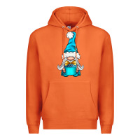 Carrot winter gnome with gift Premium Hoodie - NancyCooperArtShop