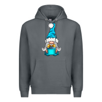 Rock winter gnome with gift Premium Hoodie - NancyCooperArtShop