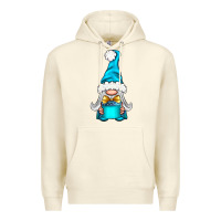 Sandshell winter gnome with gift Premium Hoodie - NancyCooperArtShop