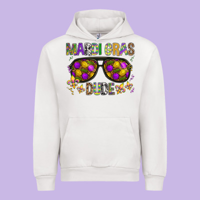 Mardi Gras Dude Urban Hoodie Designed By Bundleandbundleshop