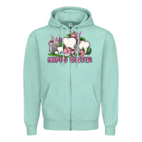 Seafoam Happy Easter teeth Zipper Hoodie - OliviaCreatesArt