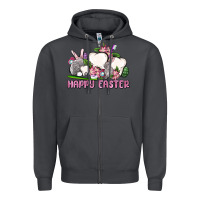 Smoke Happy Easter teeth Zipper Hoodie - OliviaCreatesArt