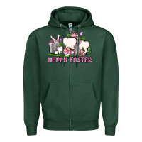 Sports Green Happy Easter teeth Zipper Hoodie - OliviaCreatesArt