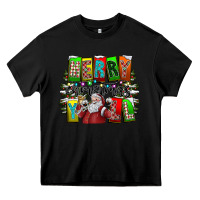 Black merry christmas yall Heavy Core Tee - CowhideDigitalArt