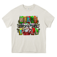 Cream merry christmas yall Heavy Core Tee - CowhideDigitalArt