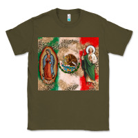 Army Green Virgin Mary and San Judas Classic Tee - CTS Tumbler Store