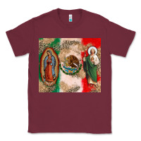 Burgundy Virgin Mary and San Judas Classic Tee - CTS Tumbler Store