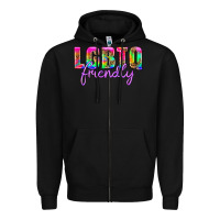Black lgbtq friendly Zipper Hoodie - HRA Design Shop