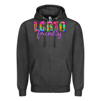Charcoal Heather lgbtq friendly Zipper Hoodie - HRA Design Shop