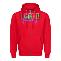 Red lgbtq friendly Zipper Hoodie - HRA Design Shop