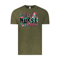 Vintage Olive coffee nurse repeat Vintage Tee - RanaPortraitStore