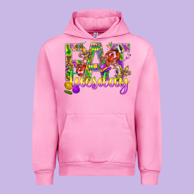 Mardi Gras Fat Tuesday Urban Hoodie Designed By Bundleandbundleshop