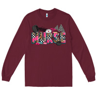 Burgundy race nurse Long Sleeve Tee - Zillion Design Studio