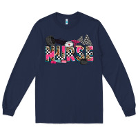 Navy race nurse Long Sleeve Tee - Zillion Design Studio