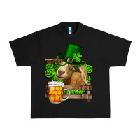 Black St. Patrick's Day Goat And Beer Urban Heavy Tee - RanaPortraitStore