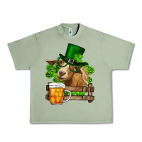 Oil Green St. Patrick's Day Goat And Beer Urban Heavy Tee - RanaPortraitStore