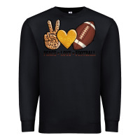 Black peace love football Premium Sweatshirt - AdoDesignShop