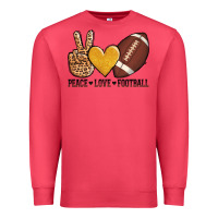 Cardinal peace love football Premium Sweatshirt - AdoDesignShop
