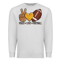 Dove Grey peace love football Premium Sweatshirt - AdoDesignShop